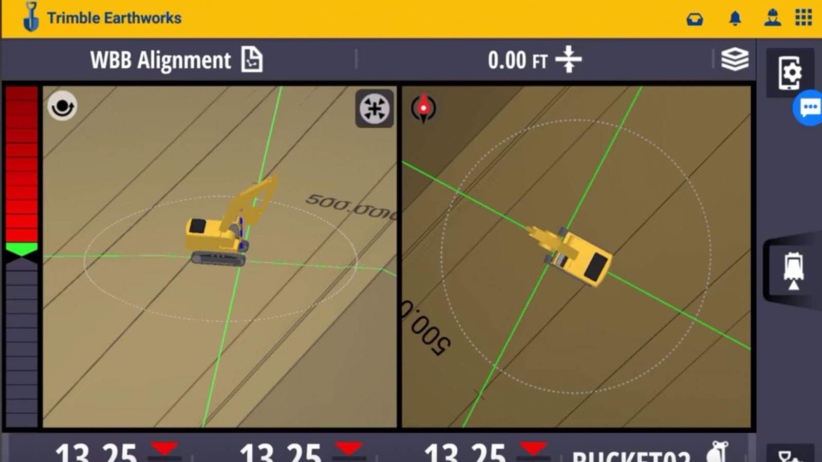 grade controls for excavators software